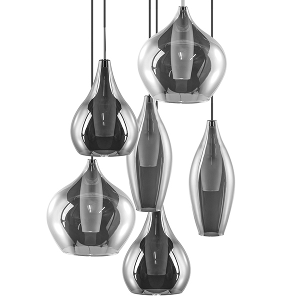 Люстра Candiano Smoke 6 Light Дымчатый (Smoke) Хром в Брянске | Loft Concept 