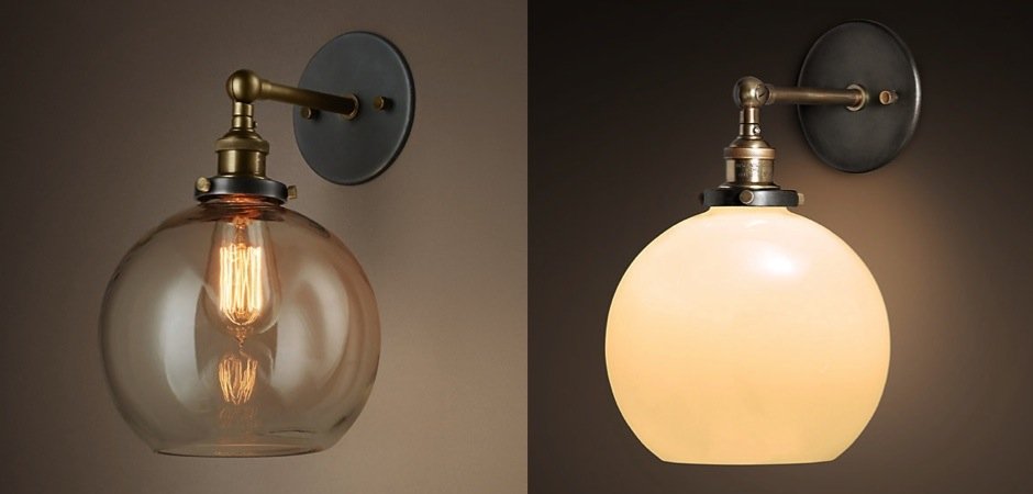 Бра Loft Clear Glass Sphere Cloche Бра Loft Clear Glass Sphere Cloche - Loft-Concept в Брянске