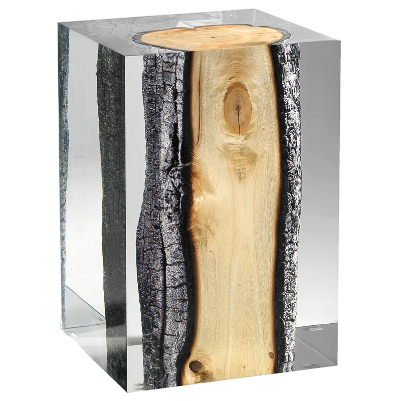 Приставной стол Acrylic Glass Nilleq Hekla Side Table & Stool Прозрачный Древесина Приставной стол Acrylic Glass Nilleq Hekla Side Table & Stool Прозрачный Древесина в Брянске | Loft Concept