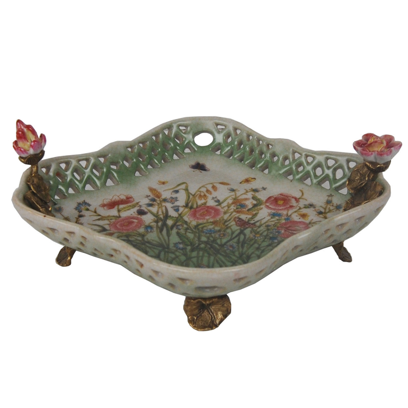 Блюдо Flower Meadow Dish Мульти Бронза Блюдо Flower Meadow Dish Мульти Бронза в Брянске | Loft Concept