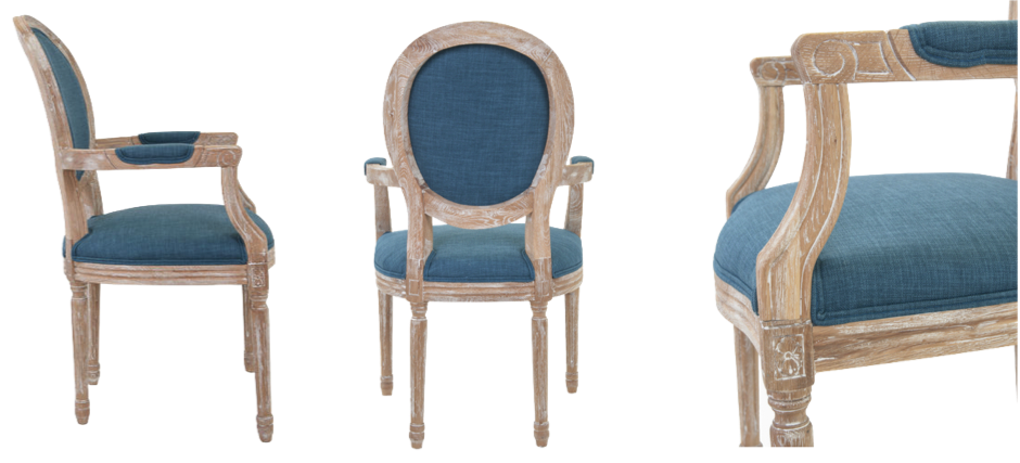 Стул French chairs Provence Blue ArmChair Стул French chairs Provence Blue ArmChair - Loft-Concept в Брянске