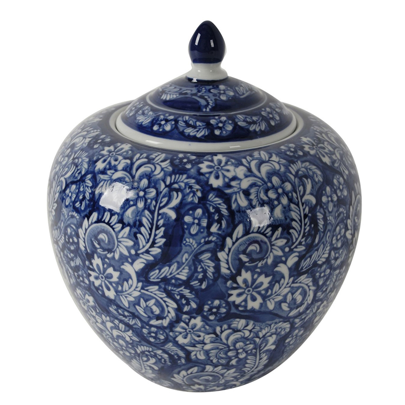 Ваза White and Blue Pattern Vase Белый Синий Ваза White and Blue Pattern Vase Белый Синий в Брянске | Loft Concept