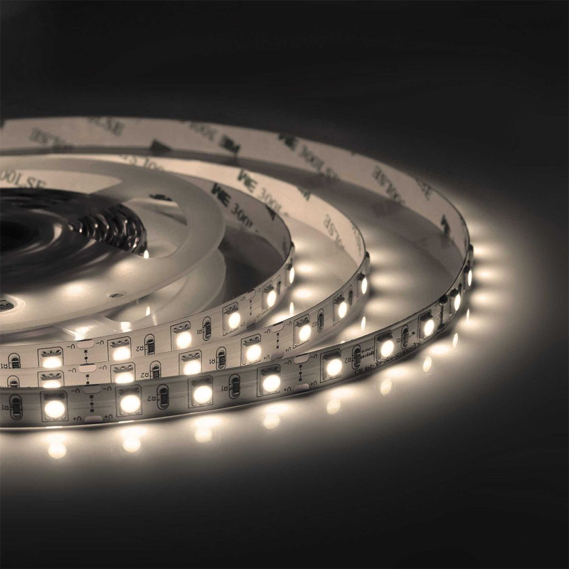 Светодиодная лента 14,4W/m 60LED/m 5050SMD 24V PRO теплый белый 5M Белый в Брянске | Loft Concept 