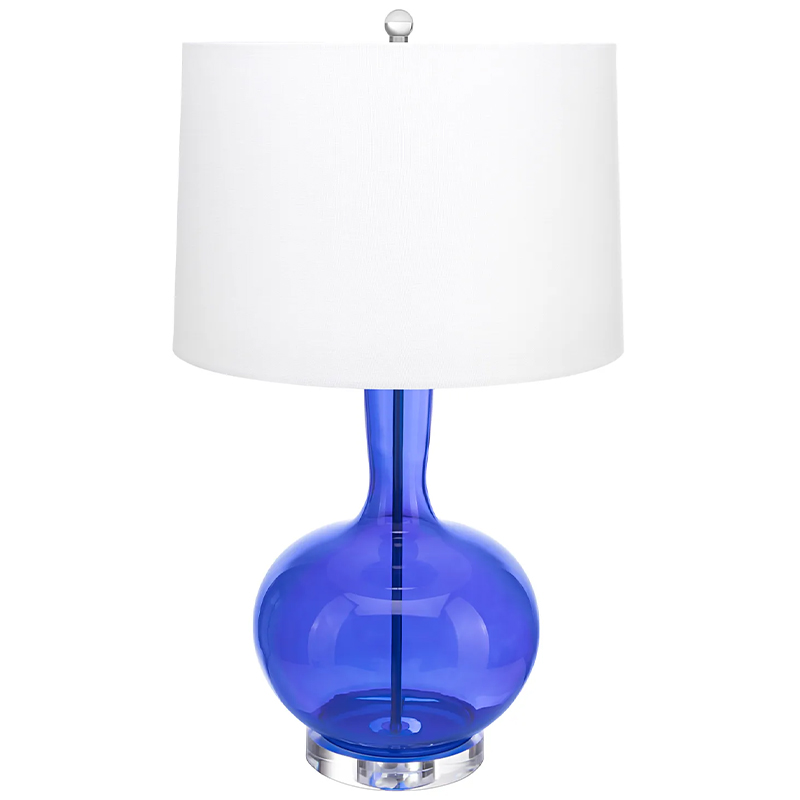 Настольная лампа Everly Lamp Белый Синий Прозрачный Настольная лампа Everly Lamp Белый Синий Прозрачный в Брянске | Loft Concept