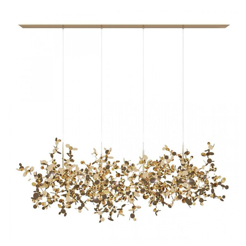 Люстра Terzani Argent Suspension Linear Gold длина 120 см Золотой Люстра Terzani Argent Suspension Linear Gold длина 120 см Золотой в Брянске | Loft Concept