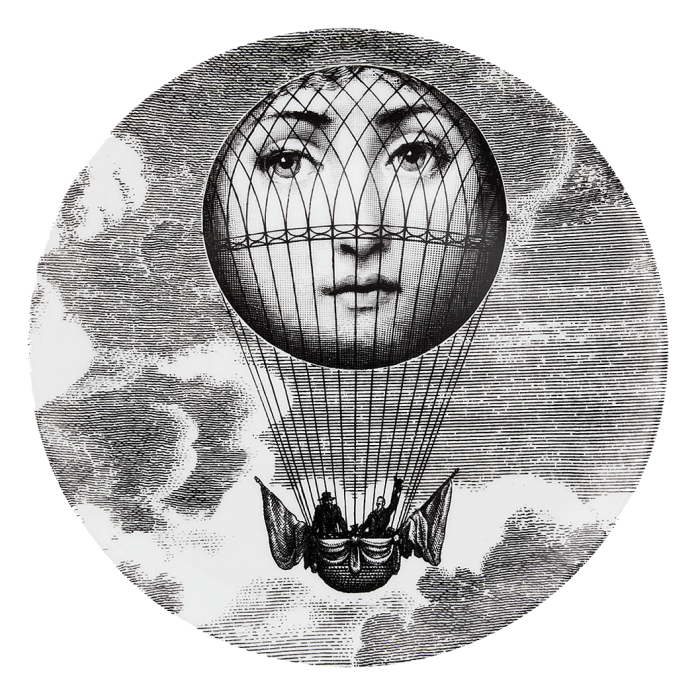 Декоративная тарелка Fornasetti 093 Черный Декоративная тарелка Fornasetti 093 Черный в Брянске | Loft Concept