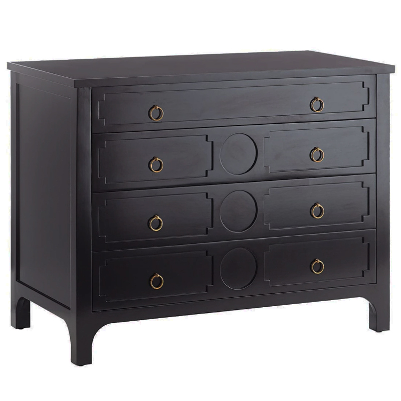 Комод с 4-мя ящиками Lawrence chest of drawers Black Черный Черный Комод с 4-мя ящиками Lawrence chest of drawers Black Черный Черный в Брянске | Loft Concept