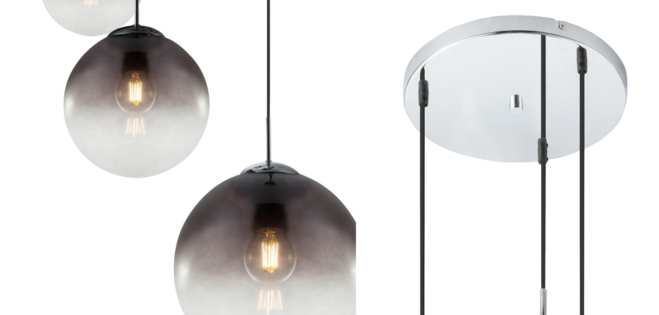 Люстра Ball Sunrise Pendant lamp smok 3 плафона Люстра Ball Sunrise Pendant lamp smok 3 плафона - Loft-Concept в Брянске