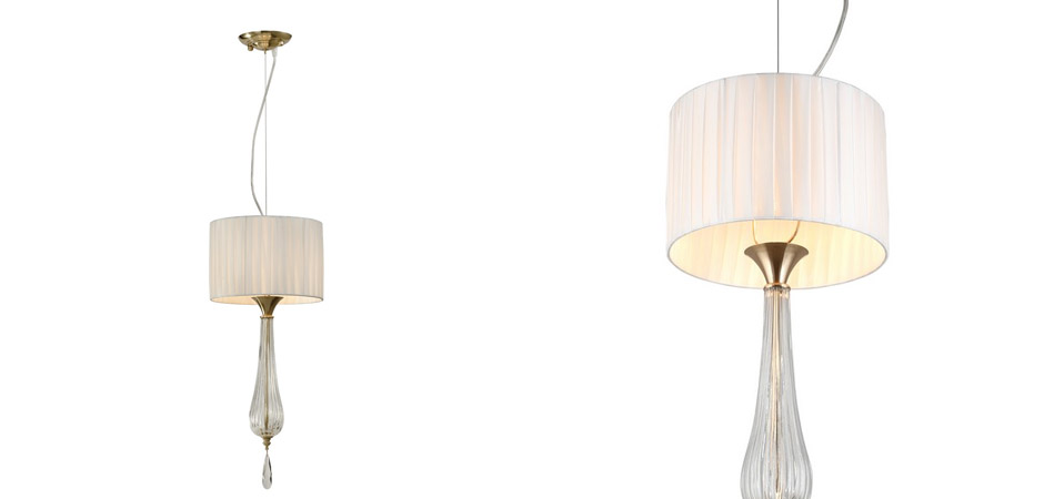 Подвесной светильник Fluff Brass с Абажуром Подвесной светильник Fluff Brass с Абажуром - Loft-Concept в Брянске
