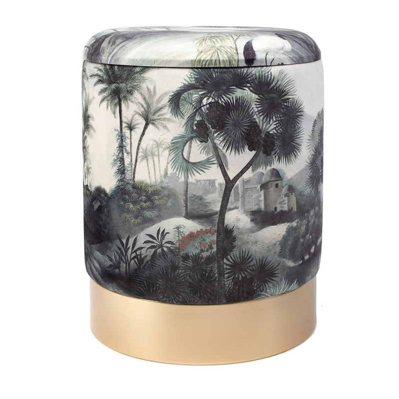 Пуф PUF Jungle Print river&tree Мульти Золотой Пуф PUF Jungle Print river&tree Мульти Золотой в Брянске | Loft Concept