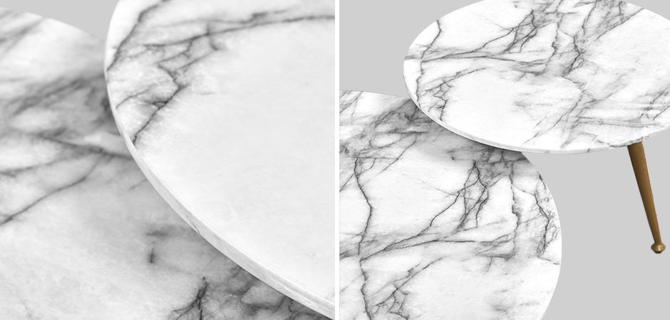 Комплект из двух столов Marble & Brass Комплект из двух столов Marble & Brass - Loft-Concept в Брянске