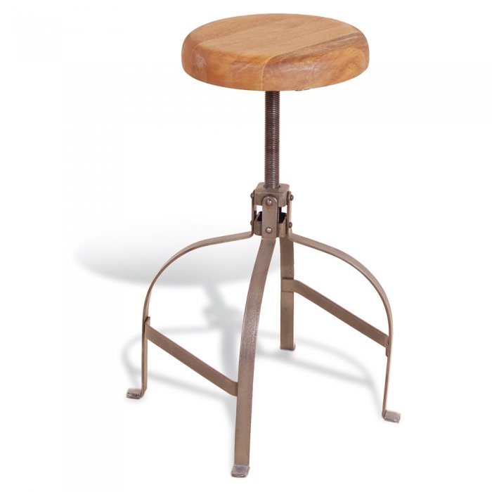 Барный стул Industrial Metal Rust Screw Bar Stool Коричневый Барный стул Industrial Metal Rust Screw Bar Stool Коричневый в Брянске | Loft Concept