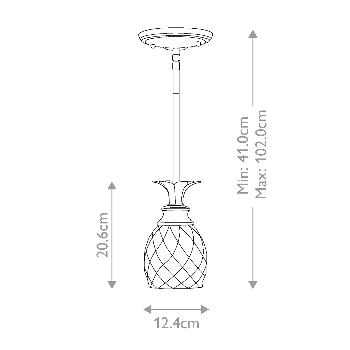 Подвесной светильник цвета латунь с прозрачнымплафоном в форме ананаса Hinkley в Брянске