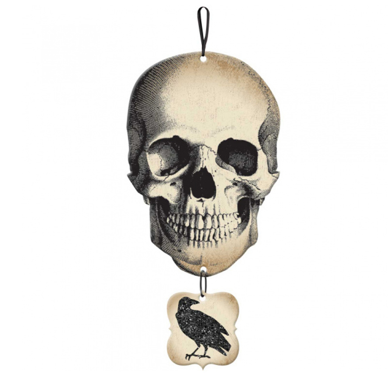 Аксессуар HALLOWEEN Hanging Skull Серый Черный Аксессуар HALLOWEEN Hanging Skull Серый Черный в Брянске | Loft Concept