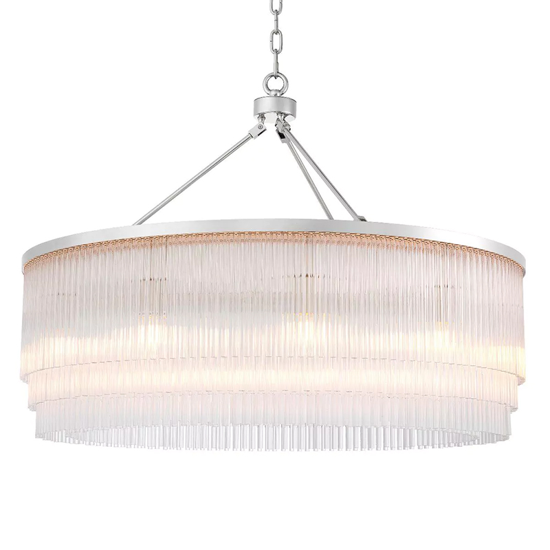 Люстра Eichholtz Chandelier Hector L Nickel Прозрачное Стекло Никель Люстра Eichholtz Chandelier Hector L Nickel Прозрачное Стекло Никель в Брянске | Loft Concept