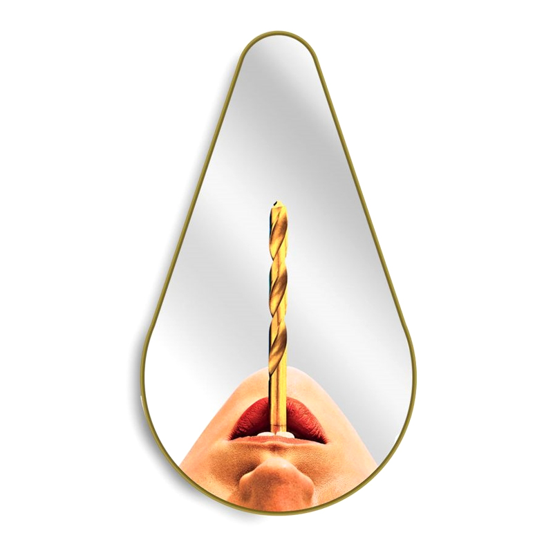 Зеркало Seletti Pear Drill Золотой Зеркало Seletti Pear Drill Золотой в Брянске | Loft Concept