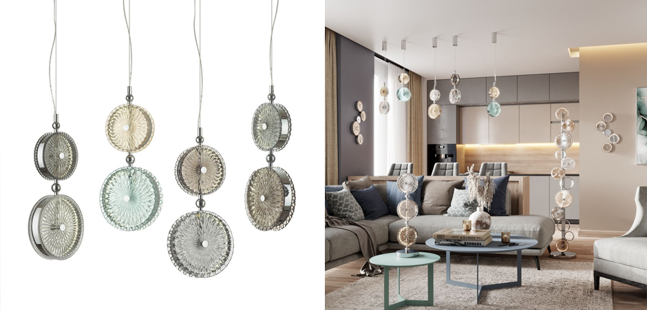 Подвесной светодиодный светильник Peony Yellow&Grey Подвесной светодиодный светильник Peony Yellow&Grey - Loft-Concept в Брянске