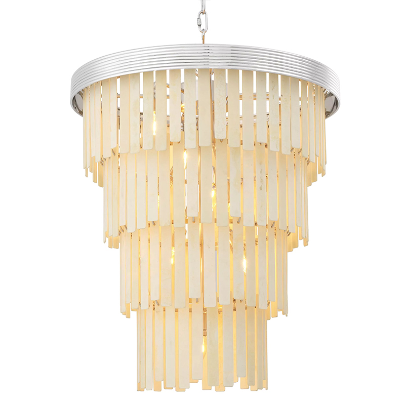 Люстра Eichholtz Chandelier Arizona L Nickel Никель ivory ( слоновая кость ) в Брянске | Loft Concept 