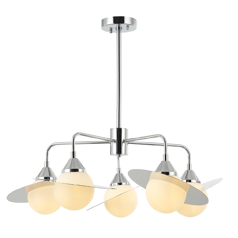 Люстра Phainon Chrome Chandelier 5 Хром Белый Люстра Phainon Chrome Chandelier 5 Хром Белый в Брянске | Loft Concept