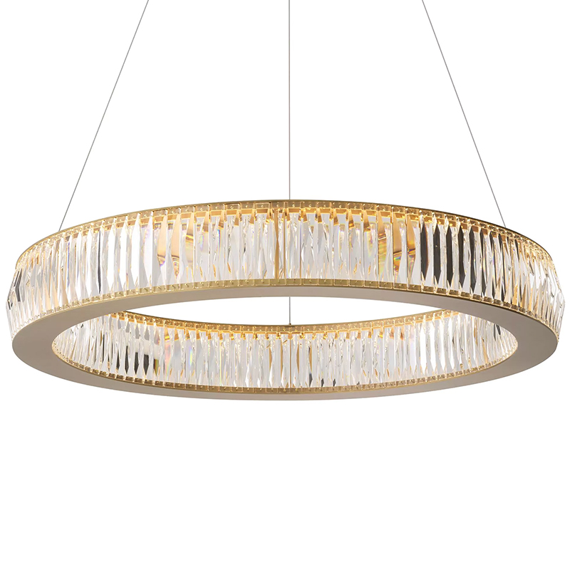 Люстра Eichholtz Chandelier Vancouver L Brass Прозрачное Стекло Латунь в Брянске | Loft Concept 