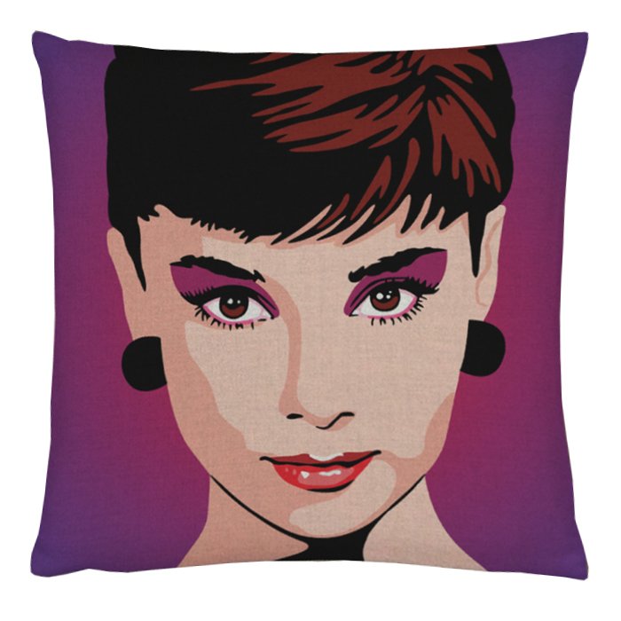 Декоративная подушка Audrey Hepburn #2 Пурпурный Декоративная подушка Audrey Hepburn #2 Пурпурный в Брянске | Loft Concept
