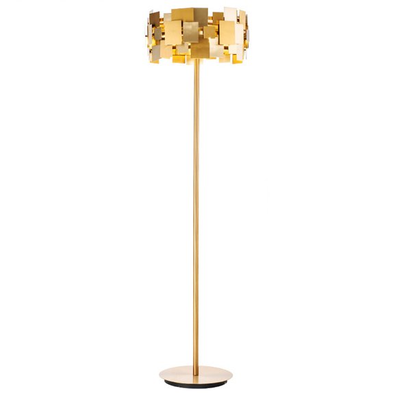 Торшер Gold Plate Floor Lamp Торшер Gold Plate Floor Lamp в Брянске | Loft Concept
