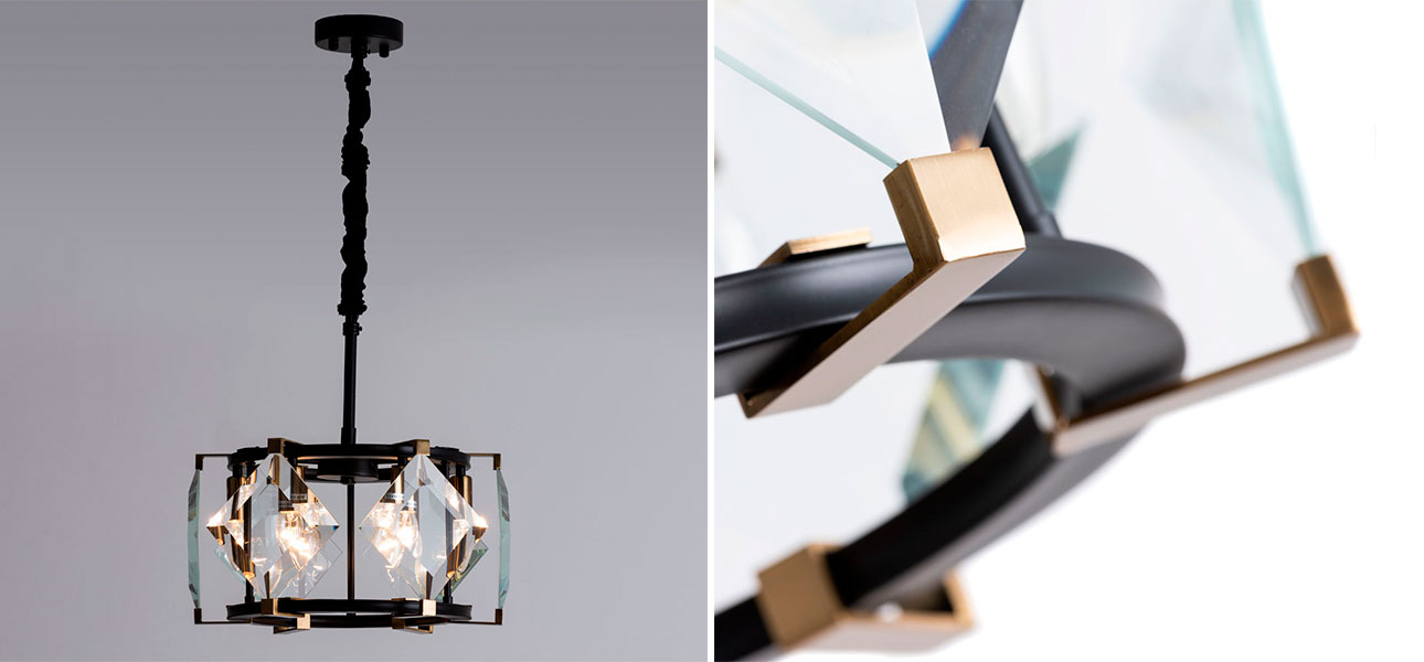 Люстра с ромбами Amedeo 6 - фото