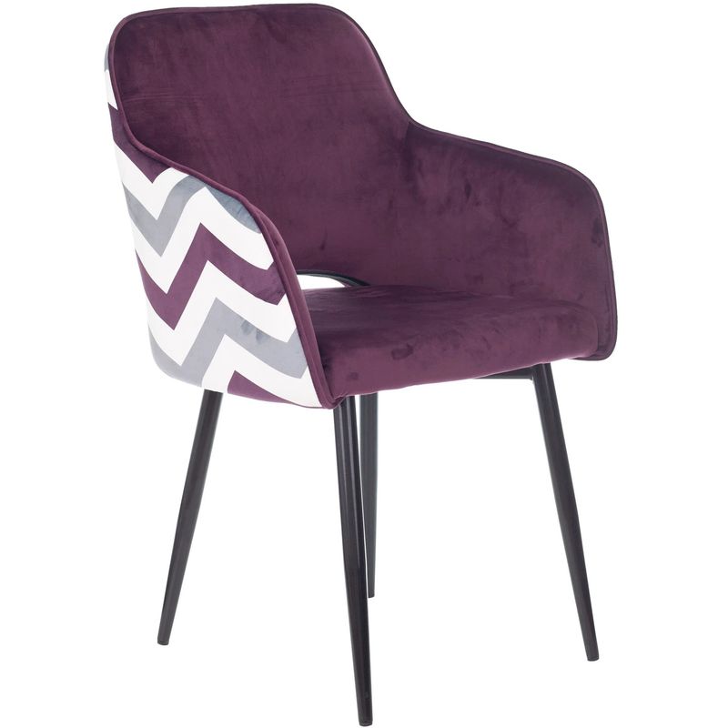 Стул SHARRON Chair Сливовый Зигзаг Сливовый Белый Черный Серый Стул SHARRON Chair Сливовый Зигзаг Сливовый Белый Черный Серый в Брянске | Loft Concept