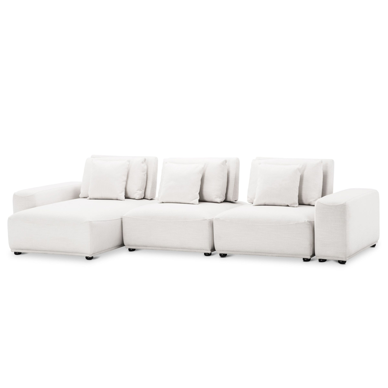 Диван Eichholtz Sofa Mondial Lounge white Белый Черный Диван Eichholtz Sofa Mondial Lounge white Белый Черный в Брянске | Loft Concept