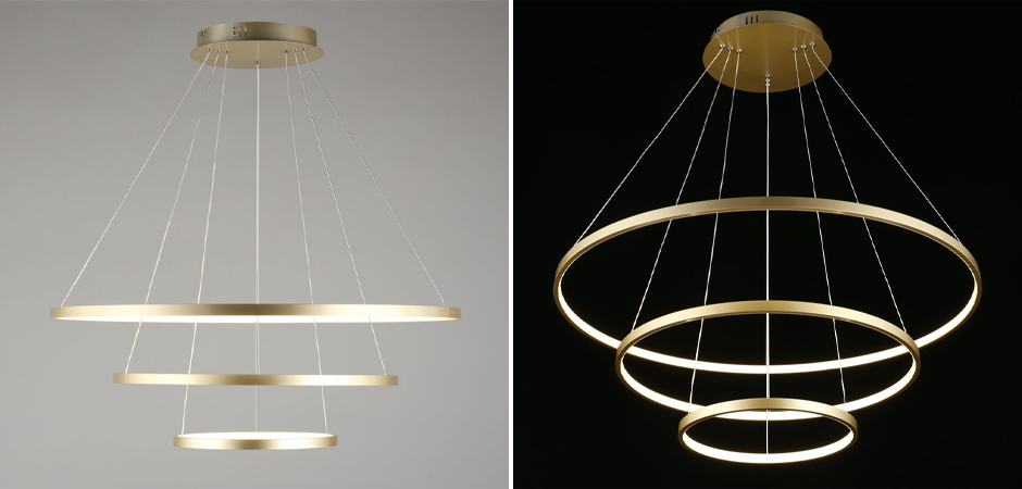 Люстра Ring Horizontal Trio Gold Люстра Ring Horizontal Trio Gold - Loft-Concept в Брянске