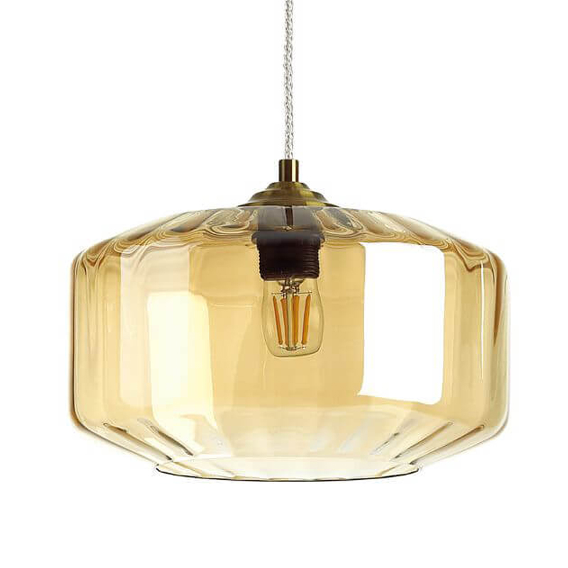 Подвесной светильник Multicolored Glass Amber Янтарный Бронза Подвесной светильник Multicolored Glass Amber Янтарный Бронза в Брянске | Loft Concept