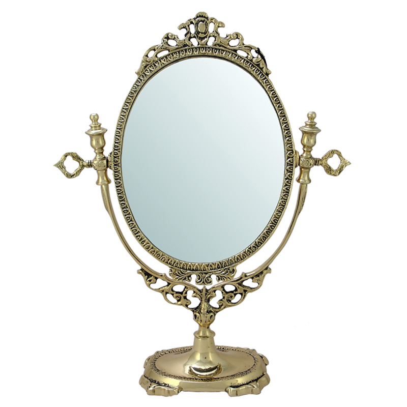 Зеркало настольное в бронзовой раме Royal Gold Mirrors Золотой Зеркало настольное в бронзовой раме Royal Gold Mirrors Золотой в Брянске | Loft Concept