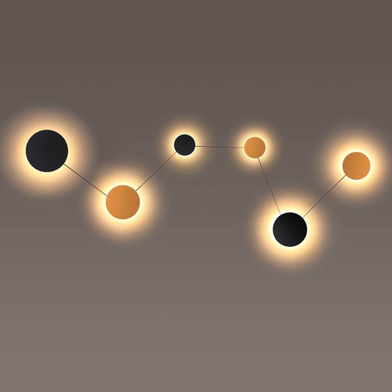 Бра Star System Sconce 6 Черный Золотой Бра Star System Sconce 6 Черный Золотой в Брянске | Loft Concept