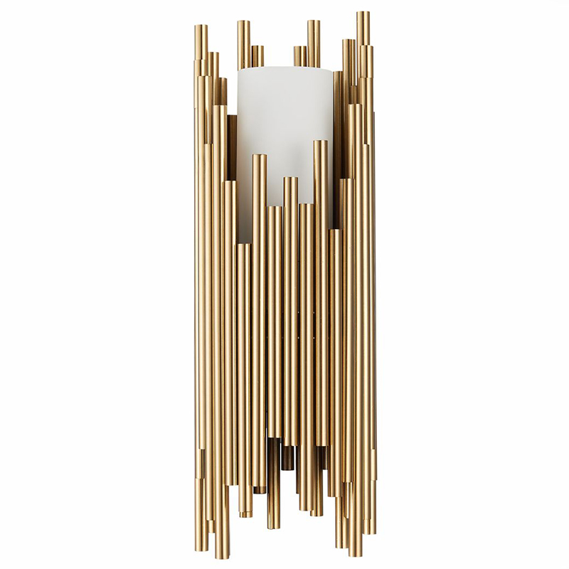 Бра Brubeck Brass Delightfull Wall Lamp Латунь Белое матовое стекло Бра Brubeck Brass Delightfull Wall Lamp Латунь Белое матовое стекло в Брянске | Loft Concept
