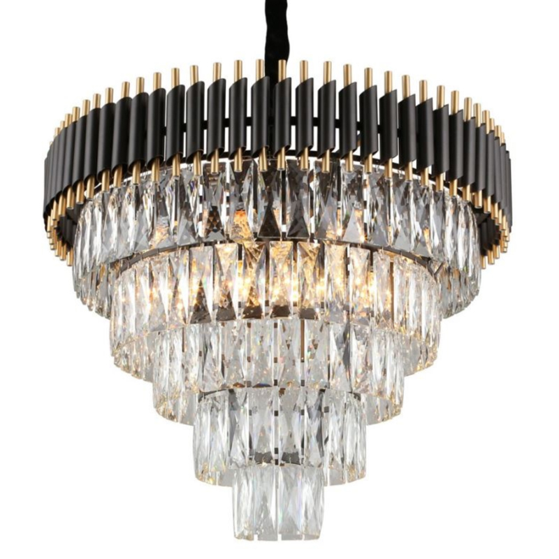 Empire Black Chandelier Crystal D 66 Черный Прозрачное Стекло Золотой Empire Black Chandelier Crystal D 66 Черный Прозрачное Стекло Золотой в Брянске | Loft Concept