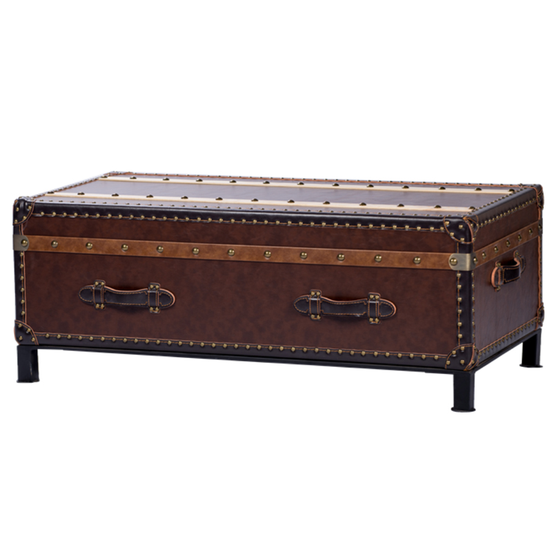 Кофейный Стол-Сундук Mayfair Steamer Trunk  Коричневый винтаж в Брянске | Loft Concept 