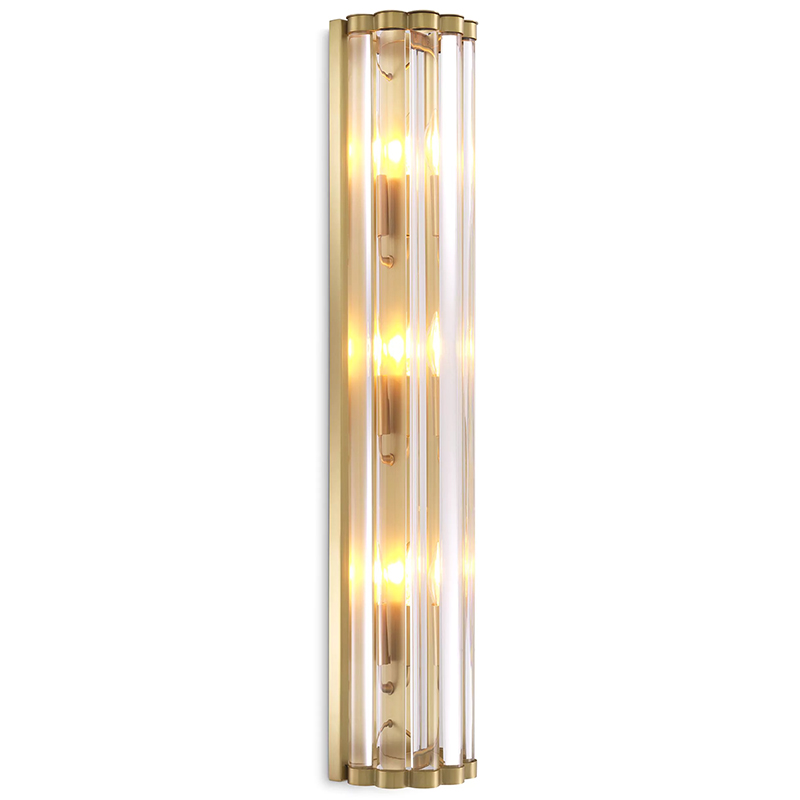 Бра Eichholtz Wall Lamp Amalfi Brass Прозрачное Стекло Латунь Бра Eichholtz Wall Lamp Amalfi Brass Прозрачное Стекло Латунь в Брянске | Loft Concept