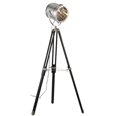 Торшер Spotlight Lofter Wooden Черный Хром Прозрачный Торшер Spotlight Lofter Wooden Черный Хром Прозрачный в Брянске | Loft Concept