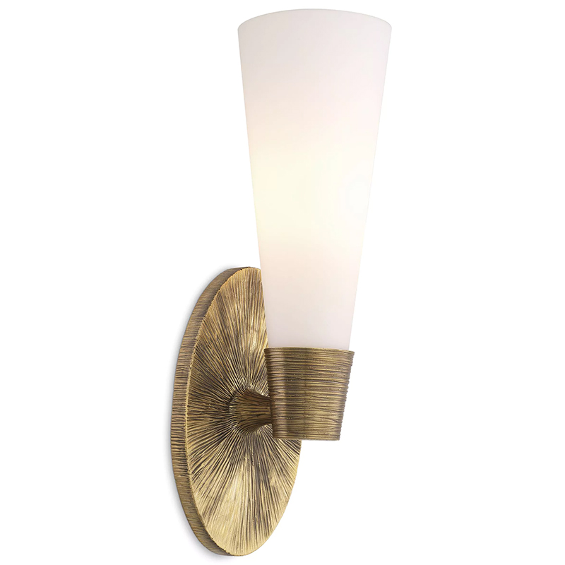 Бра Eichholtz Wall Lamp Nolita Single Белый Латунь Бра Eichholtz Wall Lamp Nolita Single Белый Латунь в Брянске | Loft Concept