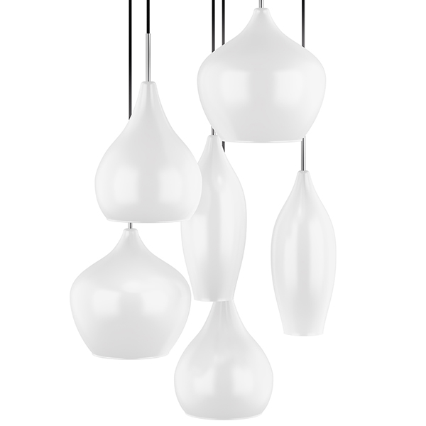 Люстра Candiano Milk 6 Light Белый Хром Люстра Candiano Milk 6 Light Белый Хром в Брянске | Loft Concept