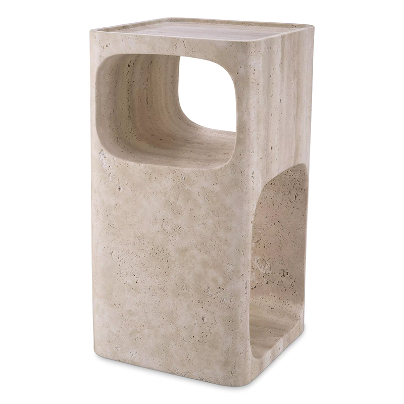 Приставной стол Eichholtz Side Table Adler Travertine Песочный Приставной стол Eichholtz Side Table Adler Travertine Песочный в Брянске | Loft Concept