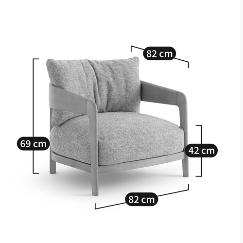Кресло с каркасом из массива ясеня Deniaud Ash Grey Armchair Кресло с каркасом из массива ясеня Deniaud Ash Grey Armchair в Брянске