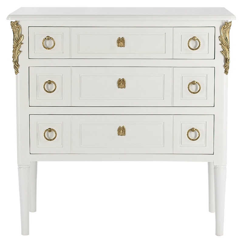 Комод белый L.XV CHEST OF DRAWERS Aurore Белый Золотой в Брянске | Loft Concept 