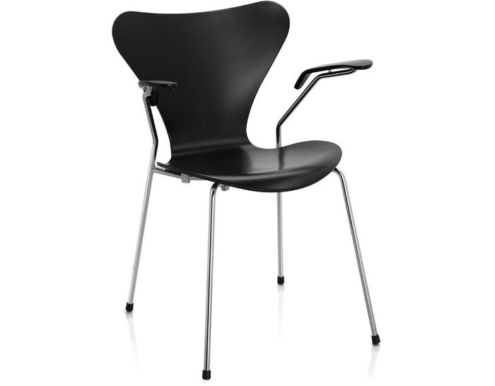 Стул Series 7 Chair Белый Черный Серебряный Стул Series 7 Chair Белый Черный Серебряный в Брянске | Loft Concept
