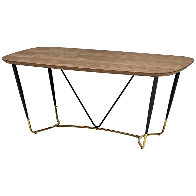 Обеденный стол Ariyan Dinner Table Коричневый Черный Золотой Обеденный стол Ariyan Dinner Table Коричневый Черный Золотой в Брянске | Loft Concept