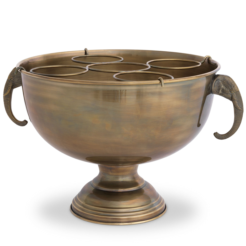 Ведерко для льда Eichholtz Champagne Cooler Maharaja Винтажная латунь Ведерко для льда Eichholtz Champagne Cooler Maharaja Винтажная латунь в Брянске | Loft Concept