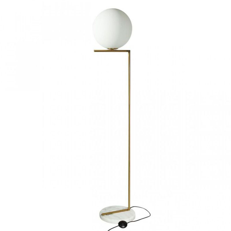 Торшер Flos IC Lights Gold c мраморным основанием Золотой Белый Белый Мрамор Bianco Торшер Flos IC Lights Gold c мраморным основанием Золотой Белый Белый Мрамор Bianco в Брянске | Loft Concept