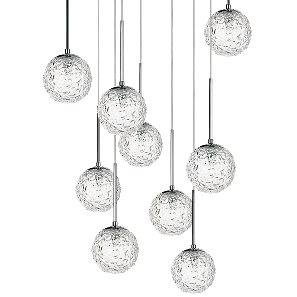 Люстра Soranzo Glass Balls 9 Хром Прозрачный Люстра Soranzo Glass Balls 9 Хром Прозрачный в Брянске | Loft Concept