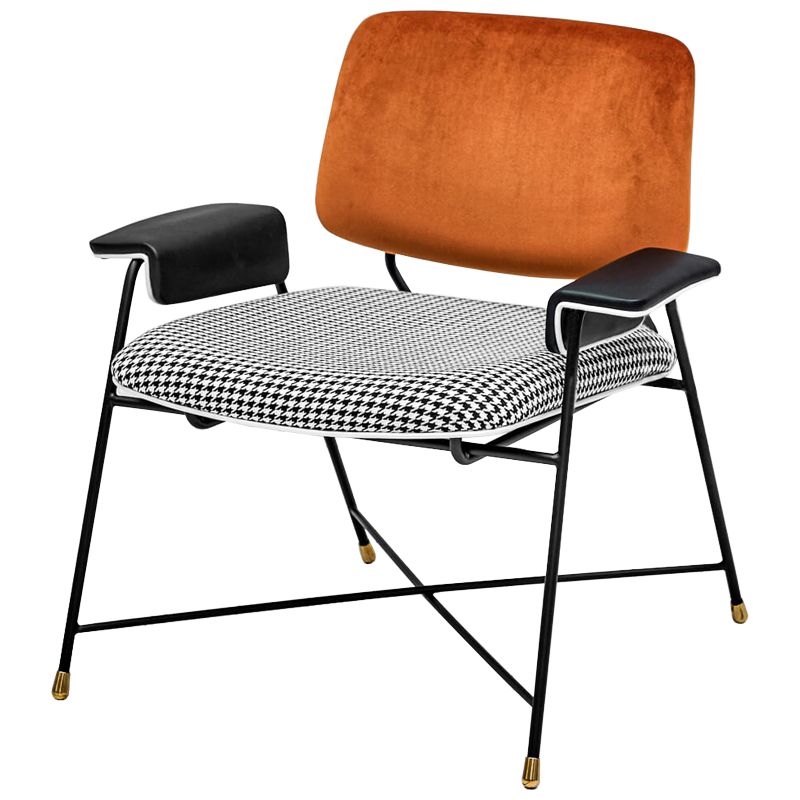 Кресло Bagot Chair Orange Черно-белый Оранжевый Кресло Bagot Chair Orange Черно-белый Оранжевый в Брянске | Loft Concept