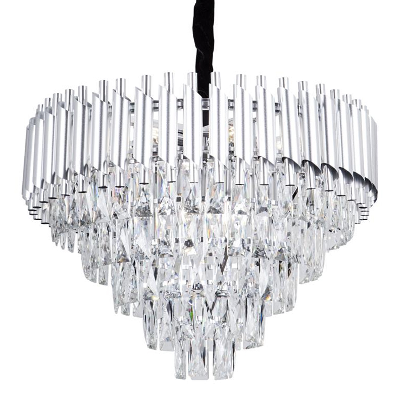 Круглая многоярусная люстра Empire Crystal Silver Серебряный Круглая многоярусная люстра Empire Crystal Silver Серебряный в Брянске | Loft Concept